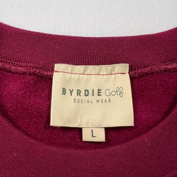 Byrdie Golf Social Wear Split Seam Sweatshirt Burgundy Size Large - Picture 5 of 11
